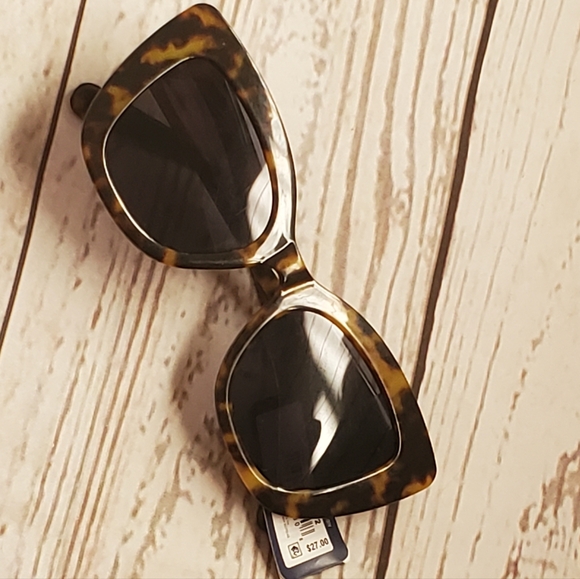Scoop women's tortoise shell look plastic frame cats eye sunglasses brown - Picture 1 of 4